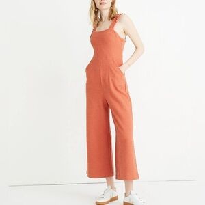 Madewell Texture & Thread Ruffle Strap Jumpsuit Womens 2 Sleeveless Terry